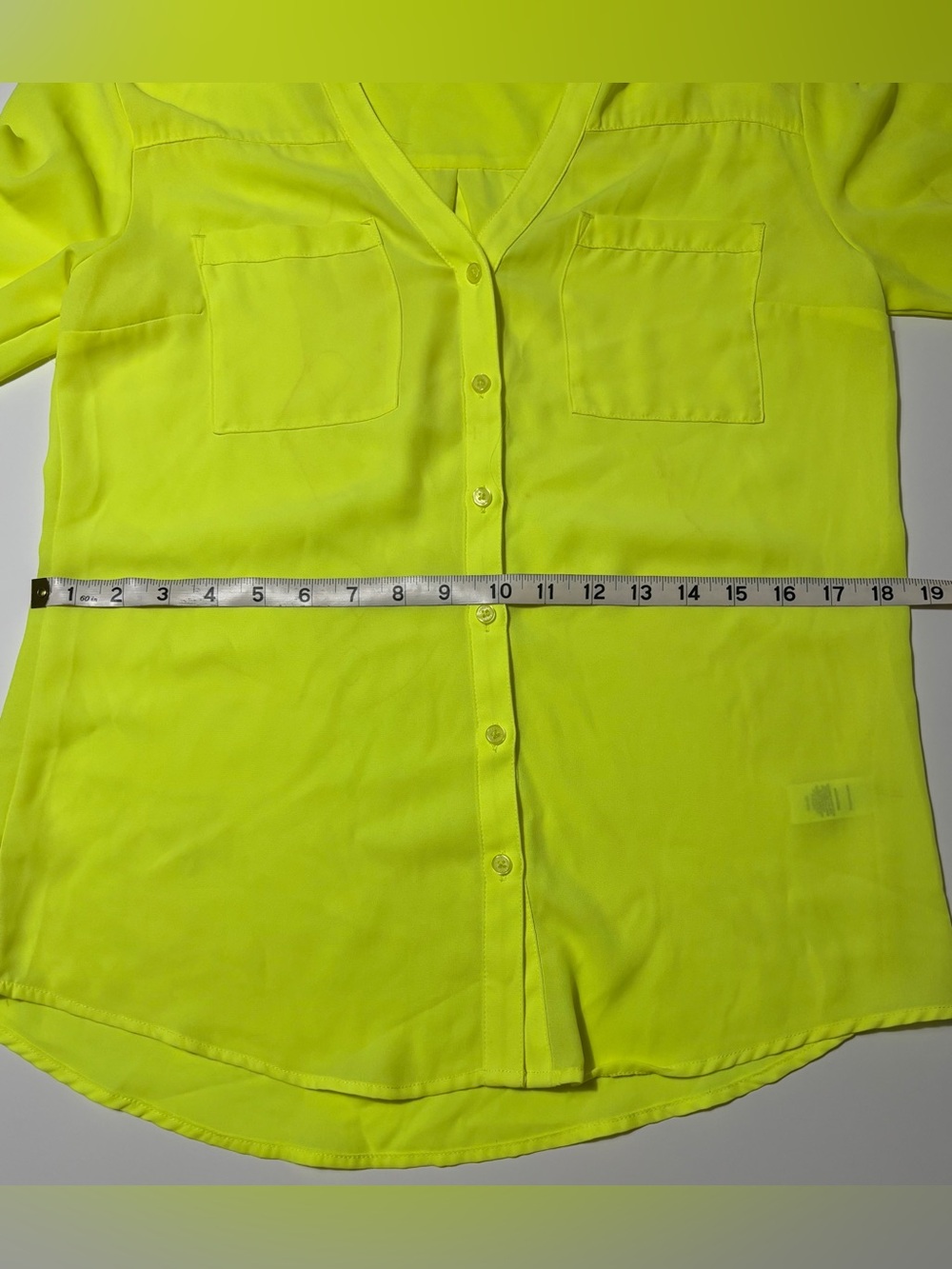 Express White Script-Striped Button Down Shirt - Picture 3 of 8